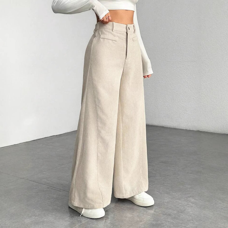 high waist loose wide leg pants