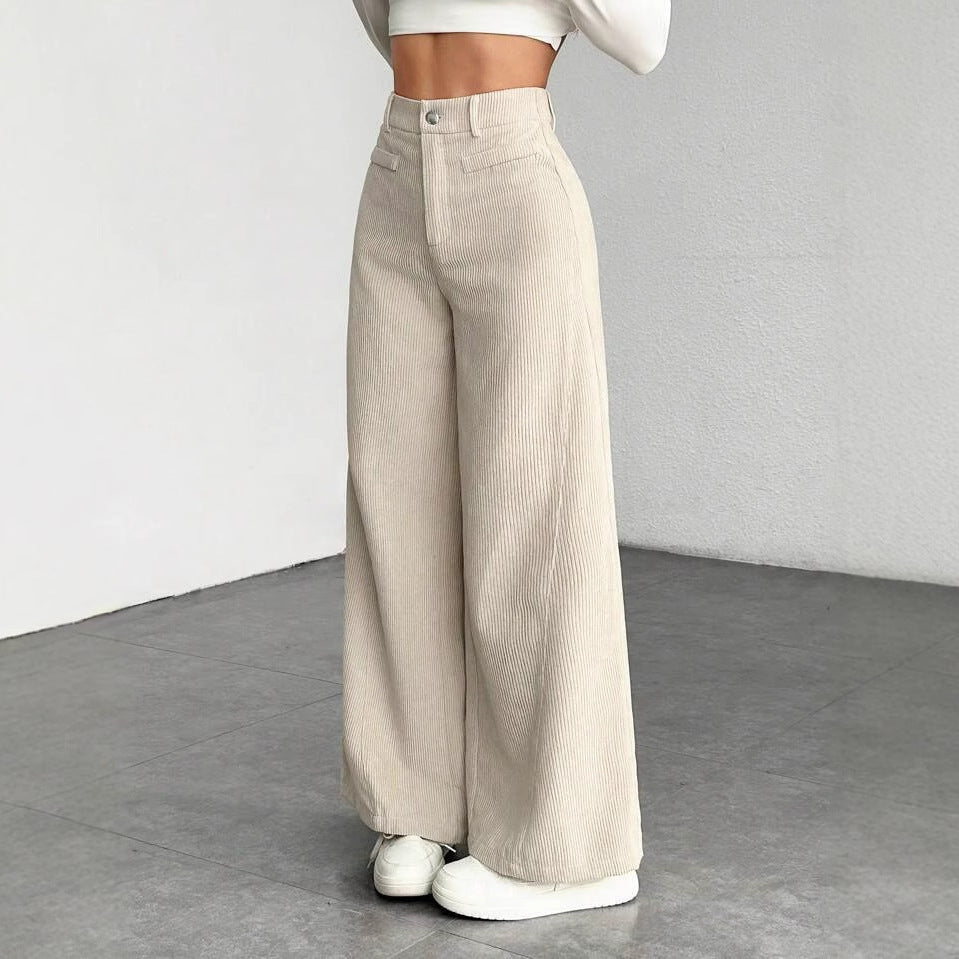 high waist loose wide leg pants