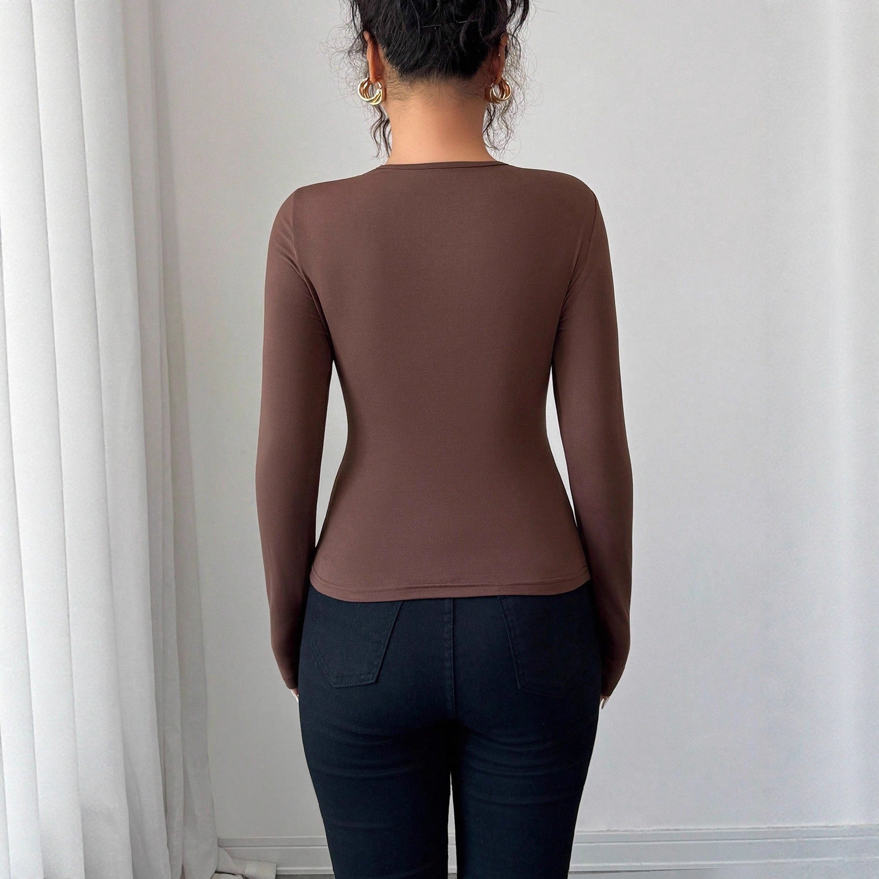 asymmetric slim fit top