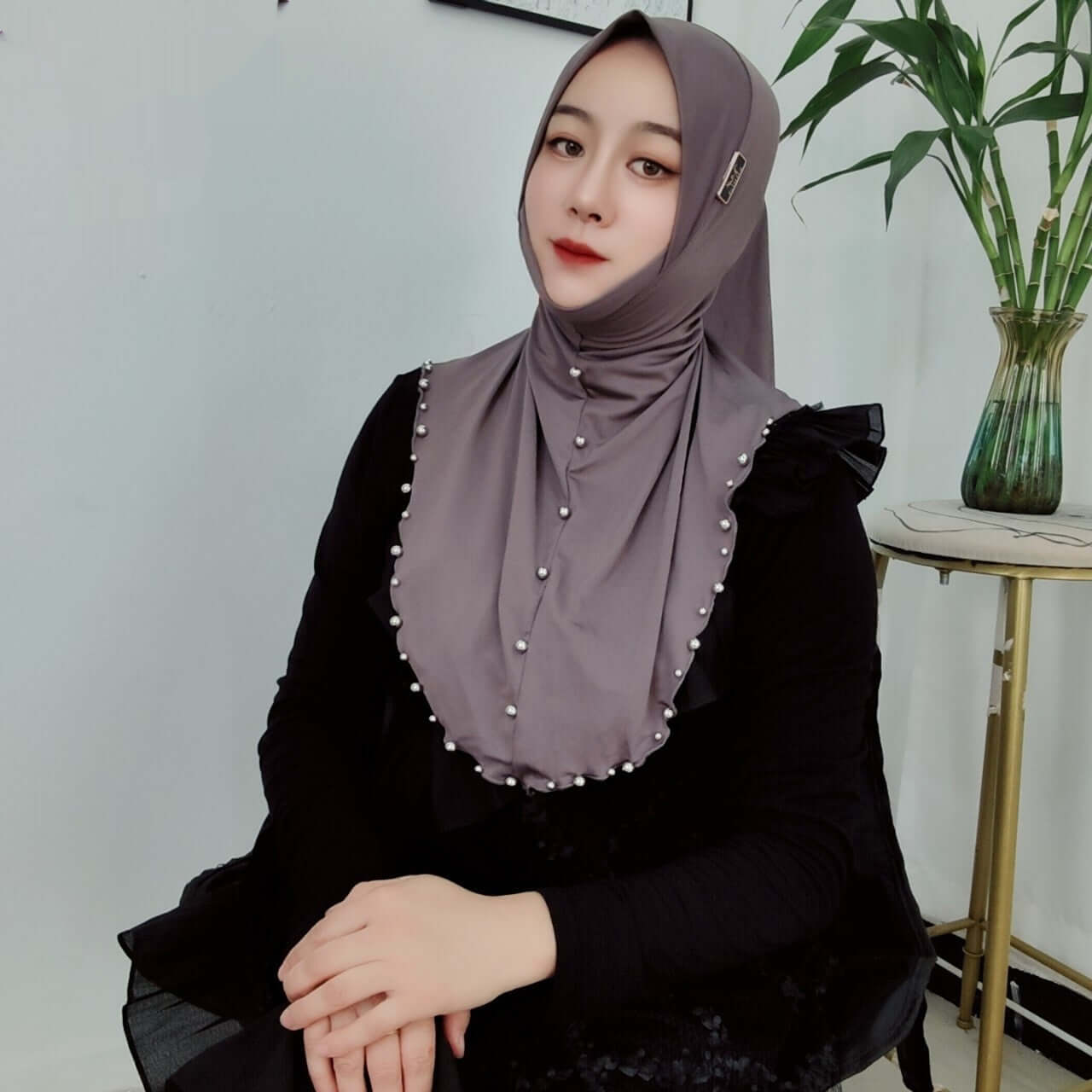milk fiber wrap scarf Double-sided Tassel