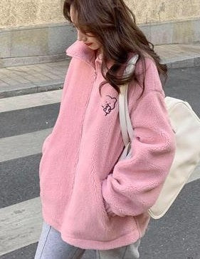 womens plush lamb wool coat