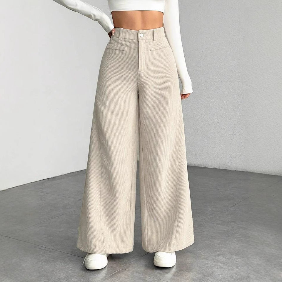 high waist loose wide leg pants
