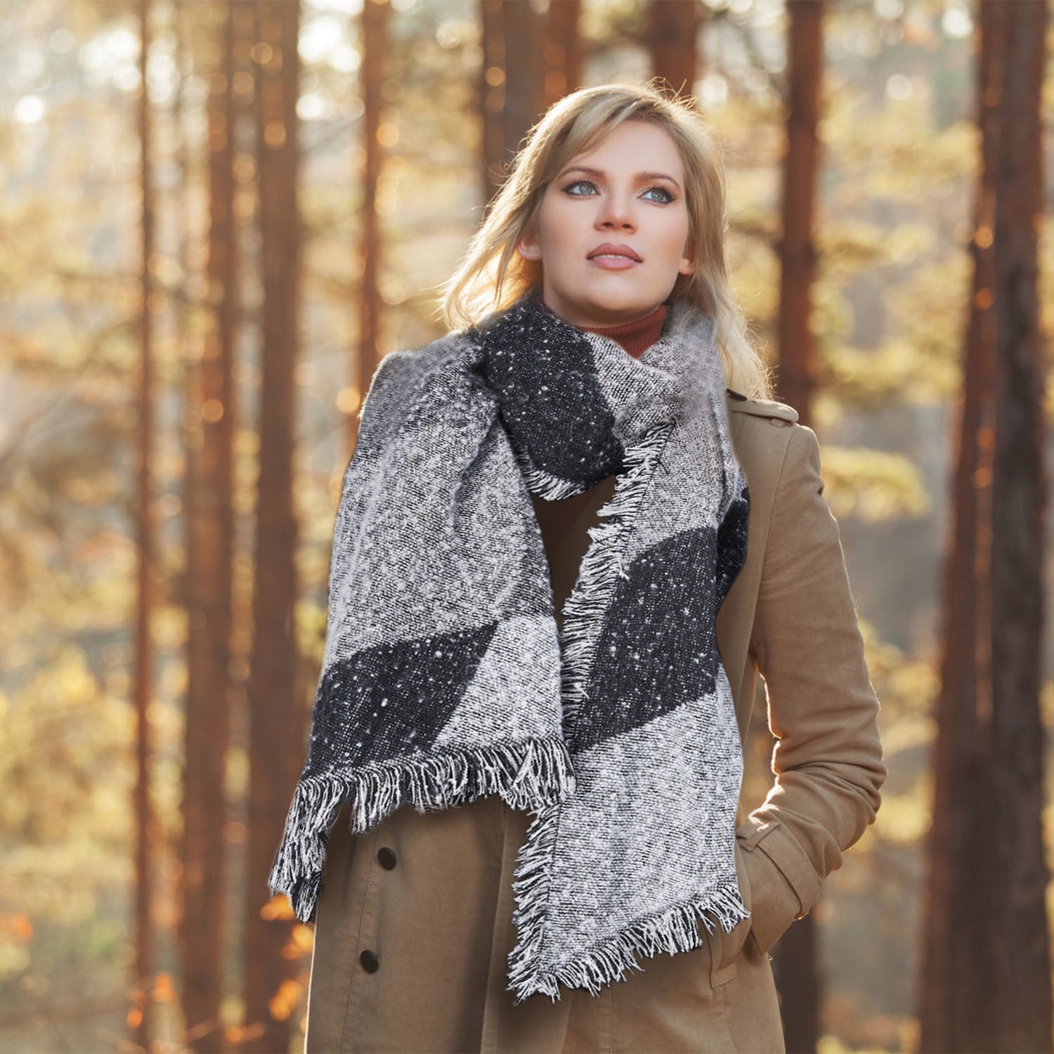 women's winter warm scarf