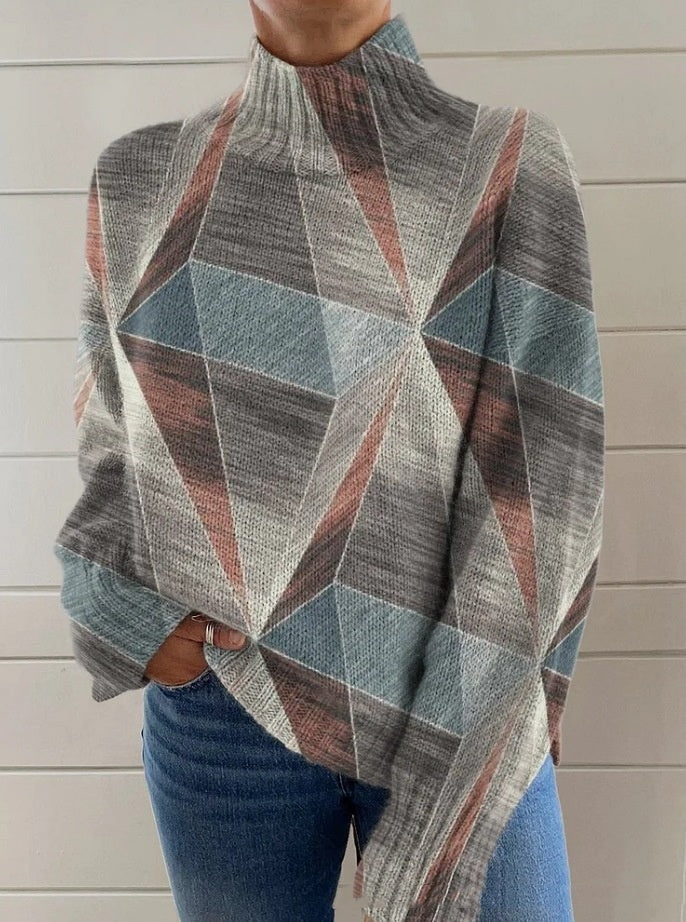 3D floral print pullover