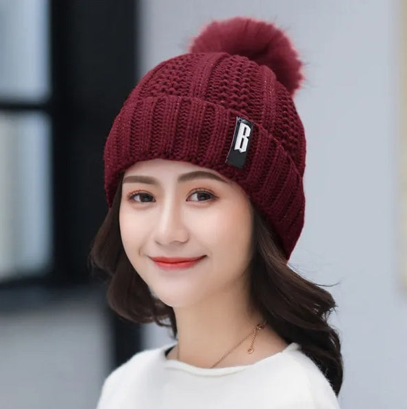 women winter beanie scarf set