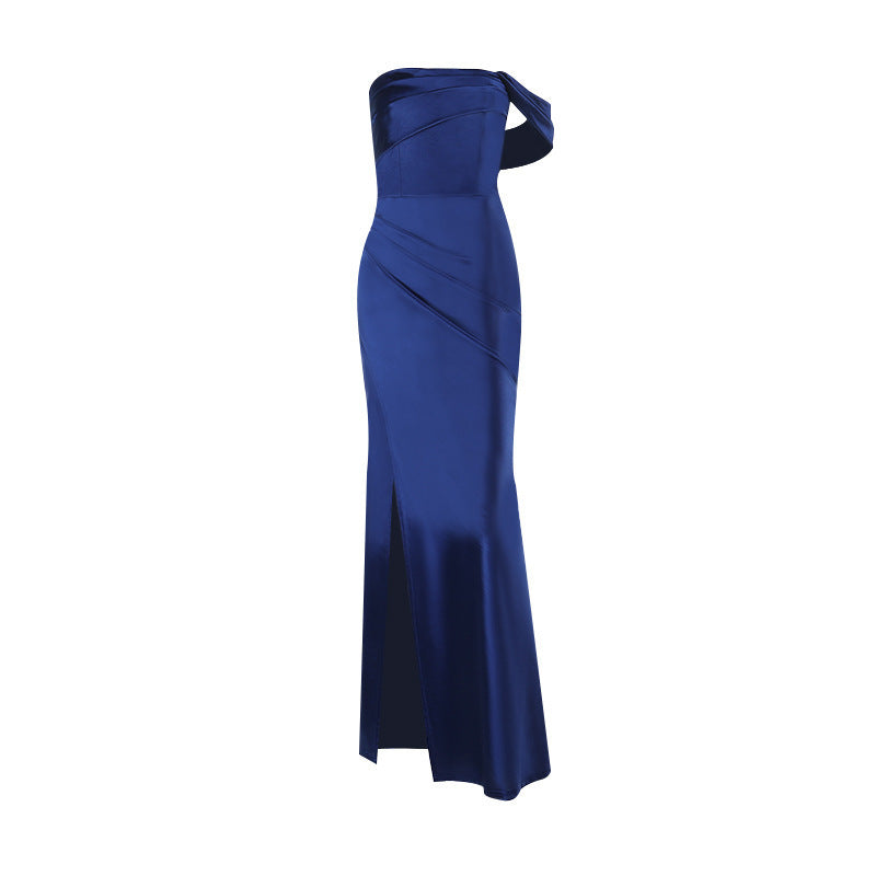 Women's Off Shoulder Mermaid Prom Dresses with Slit