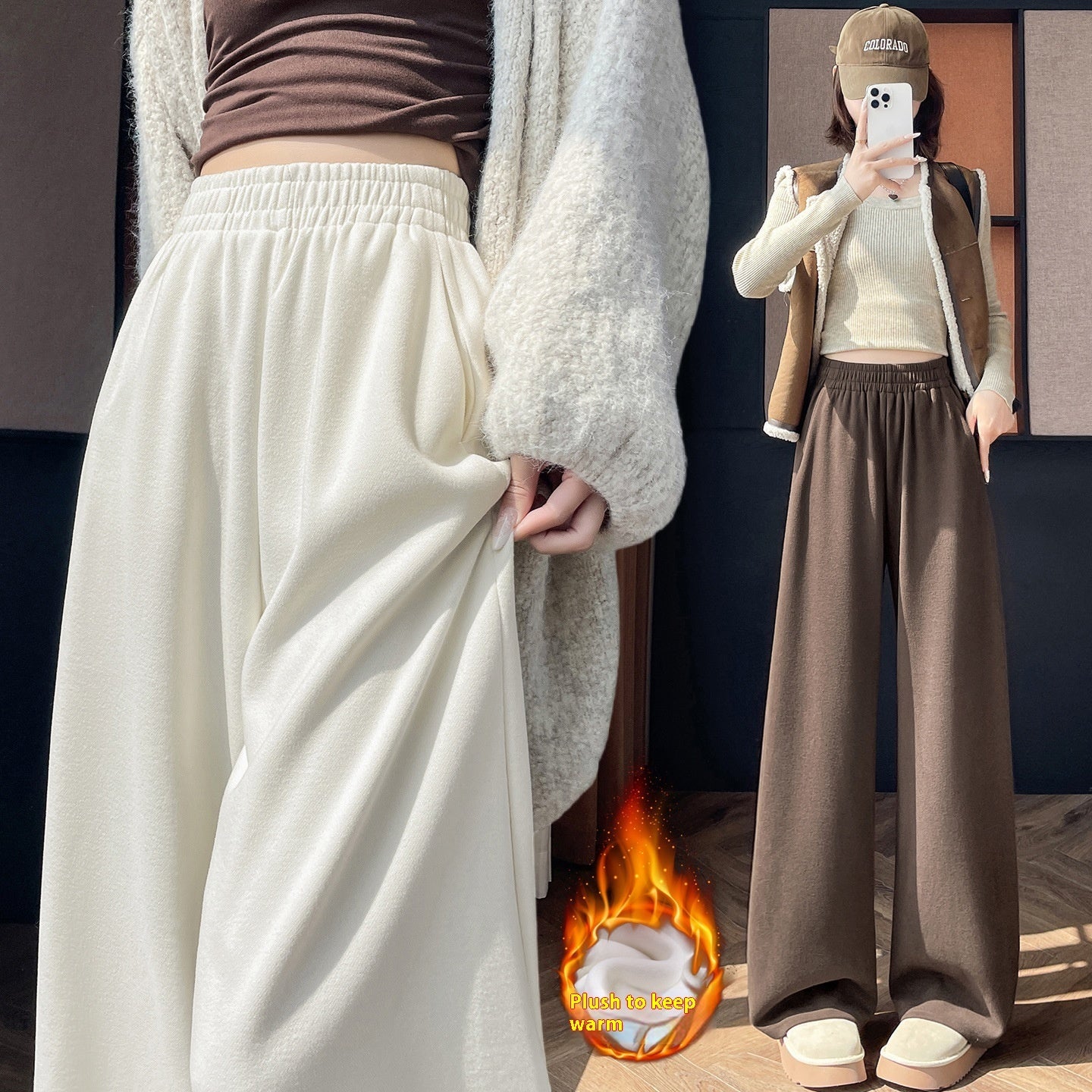 narrow wide-leg pants for women
