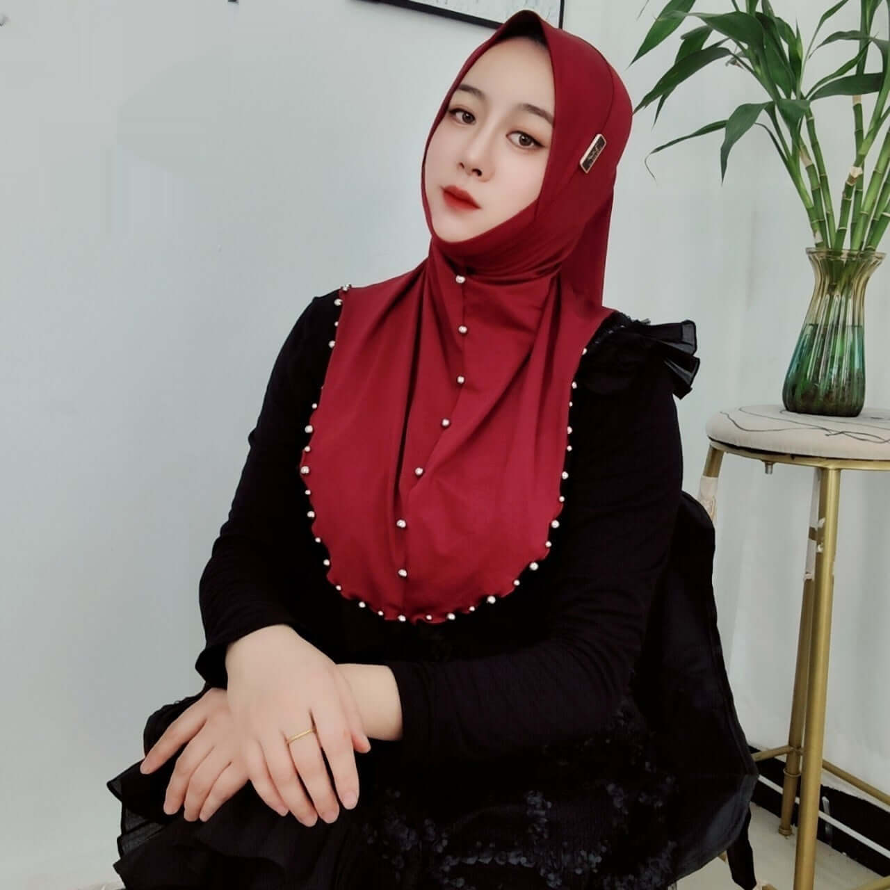 milk fiber wrap scarf Double-sided Tassel