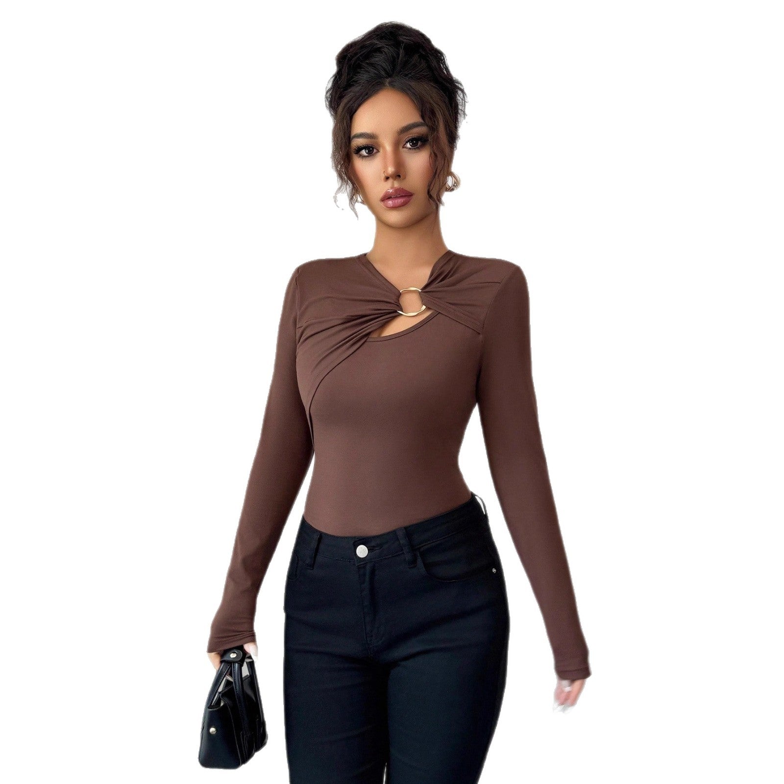 asymmetric slim fit top