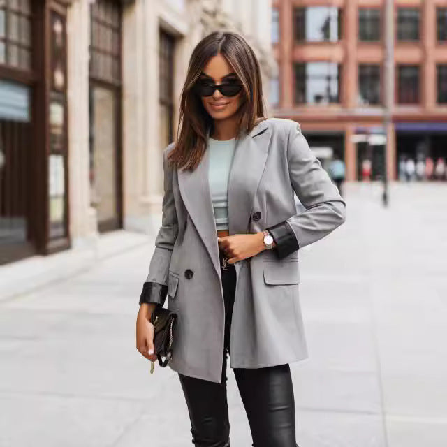 Long Sleeve Slim-fit Suit Jacket